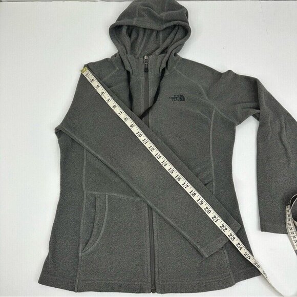 The North Face‎ Women's Grey Polartec Classic Full Zip Fleece Hooded Jacket S/37 - Picture 16 of 16